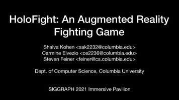 Free download HoloFight: An Augmented Reality Fighting Game [SIGGRAPH 2021] video and edit with RedcoolMedia movie maker MovieStudio video editor online and AudioStudio audio editor onlin
